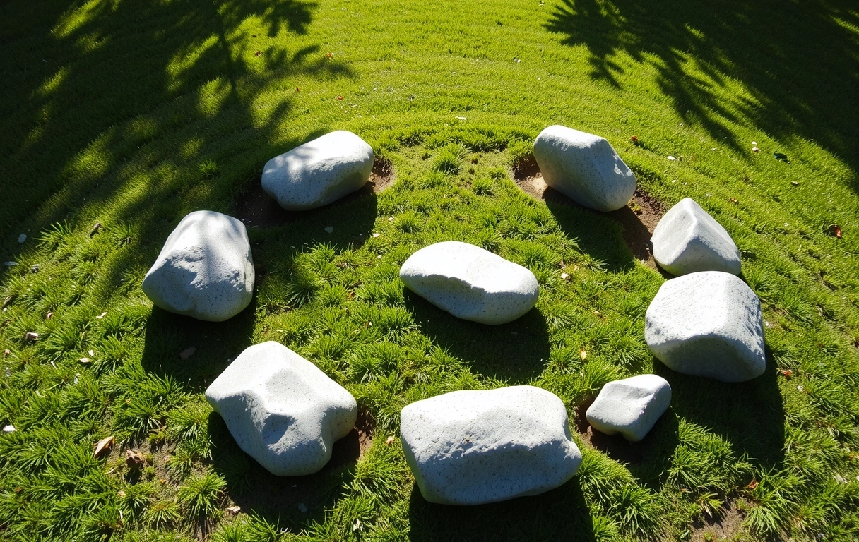 Abstrakte Skulpturengarten-Ästhetik für Datensicherheit